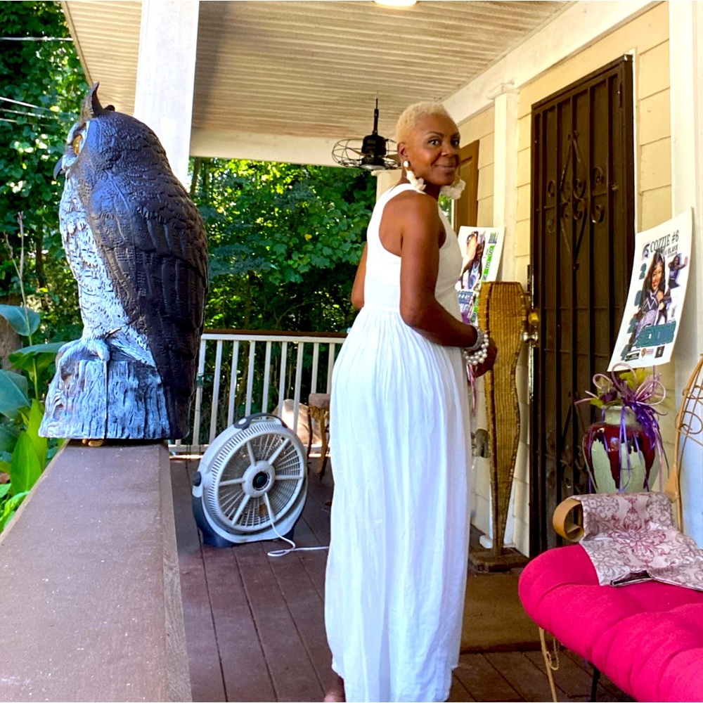 White Ribbed Cage Bodice fitted  Top flare maxi skirt bottom summer dress